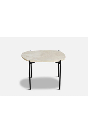 White Travertine Occasional Table M | WOUD La Terra | OROA.com