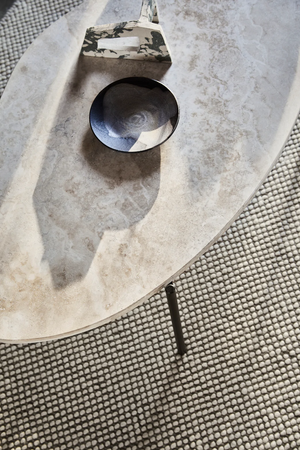 Travertine Organic Occasional Table L | WOUD La Terra | OROA.com