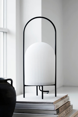 White Glass Contemporary Table Lamp | WOUD Ghost | OROA.com
