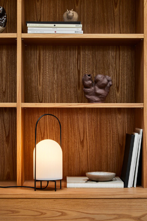 White Glass Contemporary Table Lamp | WOUD Ghost | OROA.com