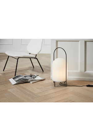 White Glass Contemporary Floor Lamp | WOUD Ghost | OROA.com