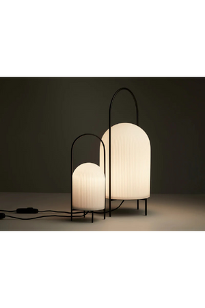 White Glass Contemporary Floor Lamp | WOUD Ghost | OROA.com