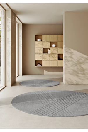 Round Hand-Tufted Wool Rug (Ø: 200 CM) | WOUD Kyoto | OROA.com