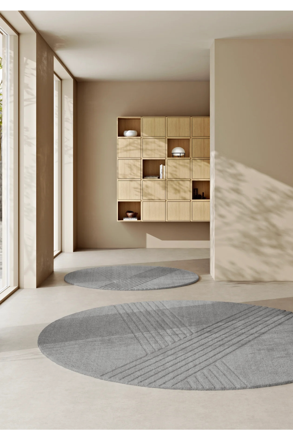 Round Hand-Tufted Wool Rug (Ø: 250 CM) | WOUD Kyoto | OROA.com