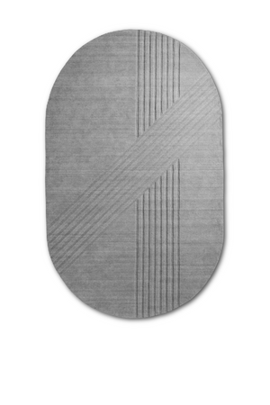 Oval Hand-Tufted Wool Rug 6'10 x 12' | WOUD Kyoto  | OROA.com