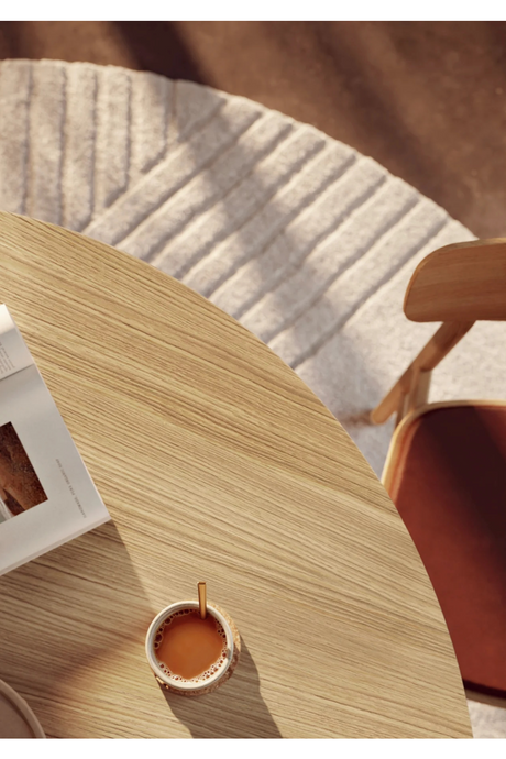 Round Hand-Tufted Wool Rug (Ø: 200 CM) | WOUD Kyoto | OROA.com