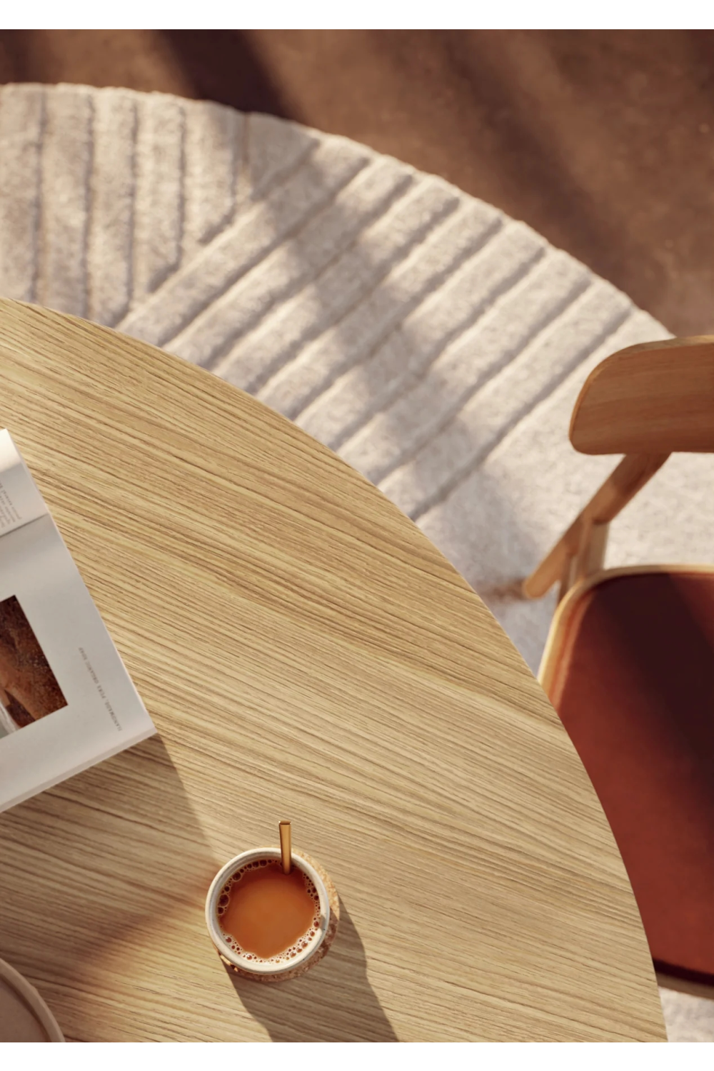 Round Hand-Tufted Wool Rug (Ø: 250 CM) | WOUD Kyoto | OROA.com