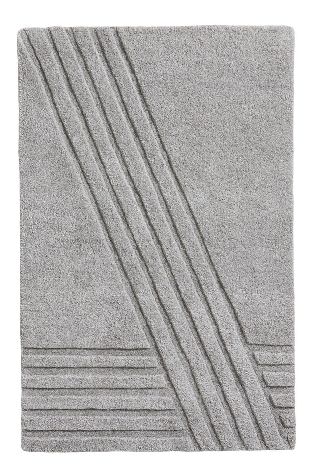 Gray Wool Area Rug | WOUD Kyoto | OROA.com