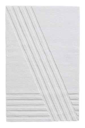 Off White Wool Rug | WOUD Kyoto | OROA.com