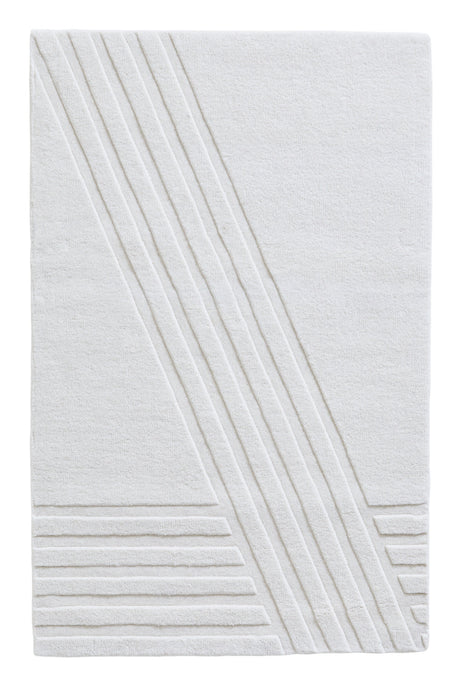 Off White Wool Rug | WOUD Kyoto | OROA.com