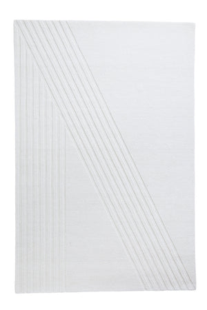 Off White Wool Rug | WOUD Kyoto | OROA.com