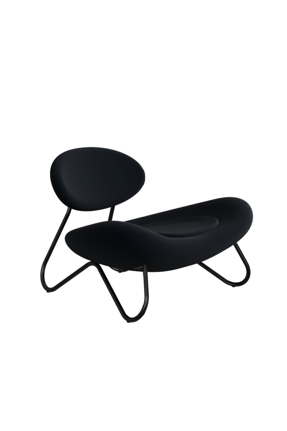 Black Framed Modern Lounge Chair | WOUD Meadow | OROA.com