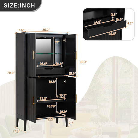 4-Door U-Style Wine Cabinet | OROA