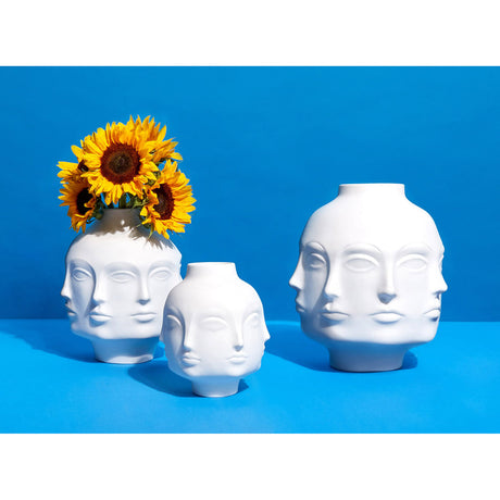 Unglazed Porcelain Giant Face Vase | Jonathan Adler Dora Maar | Oroa.com