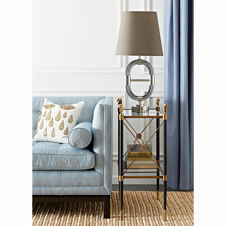 Two-Tier Glass Side Table | Jonathan Adler Rider | Oroa.com