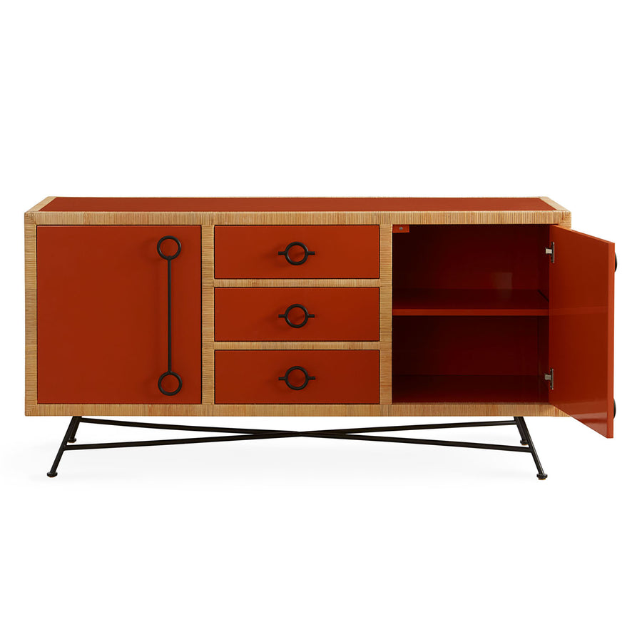Rattan Peel Orange Sideboard | Jonathan Adler Wellington | Oroa.com