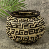Black And White Greek Key Design Rainforest Basket