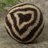 Black And White Swirling Ocean Waves Jungle Rainforest Basket