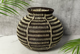 Extraordinary Black And White Woven Basket