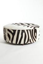 Round Cowhide Ottoman