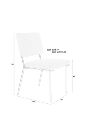 Minimalist Dining Chairs (2) | Zuiver Fellow | Oroa.com