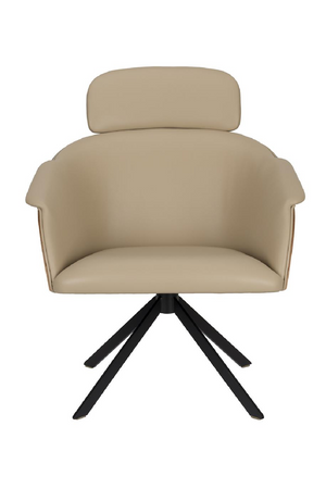 Beige Leather Lounge Chair | Zuiver Frie | OROA.com