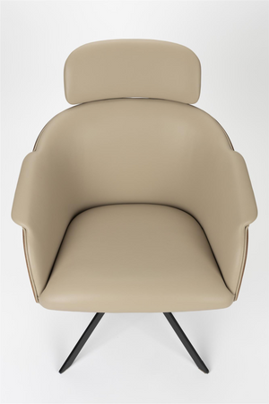 Beige Leather Lounge Chair | Zuiver Frie | OROA.com