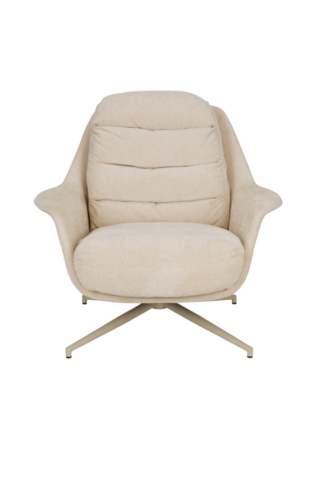 Beige Swivel Lounge Chair | Zuiver Philly | OROA.com