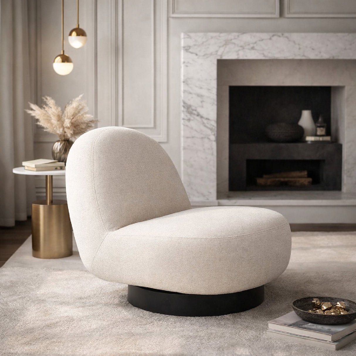   Arched Back Swivel Lounge Chair | Oroa.com