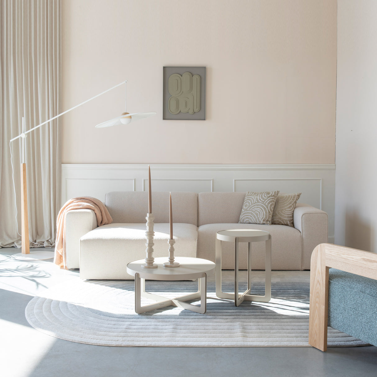   Modern furniture - Cream 3-Seater Sofa - www.oroa.com | Oroa.com