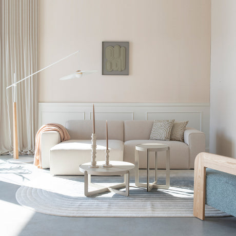   Modern European furniture - Cream 3-Seater Sofa - www.oroa.com | Oroa.com
