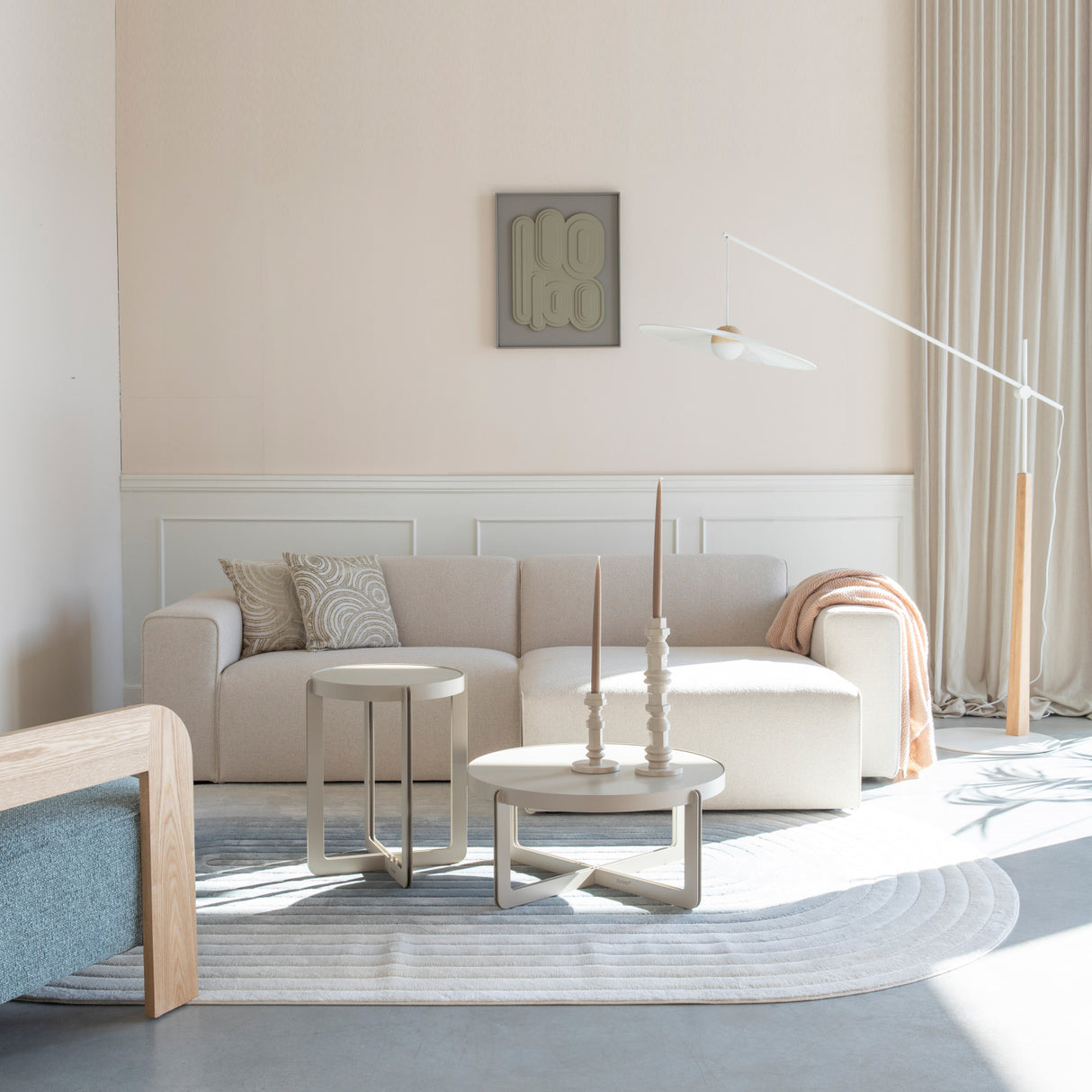   Modern furniture - Cream 3-Seater Sofa - www.oroa.com | Oroa.com