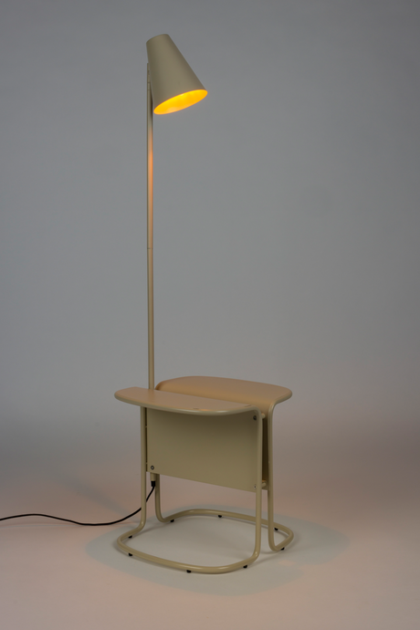   Beige Side Table Floor Lamp | Oroa.com