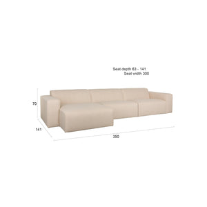   Modern furniture - Cream 4-Seater Sofa - www.oroa.com | Oroa.com
