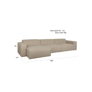  Beige 4-Seater Sofa | Oroa.com