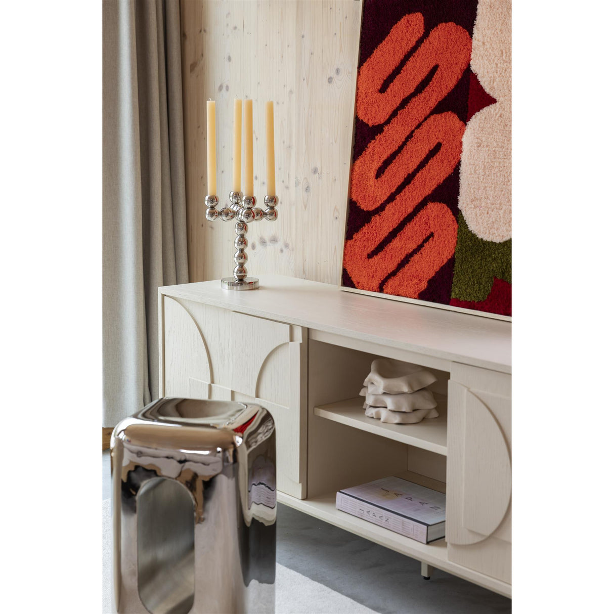   Stacked Round Aluminum Candle Holder | Oroa.com