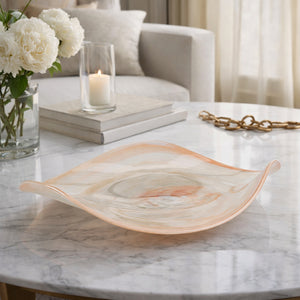   Swirl Pink Glass Tray | Oroa.com