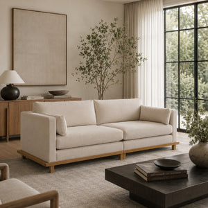   Cream Fabric Sofa | Oroa.com