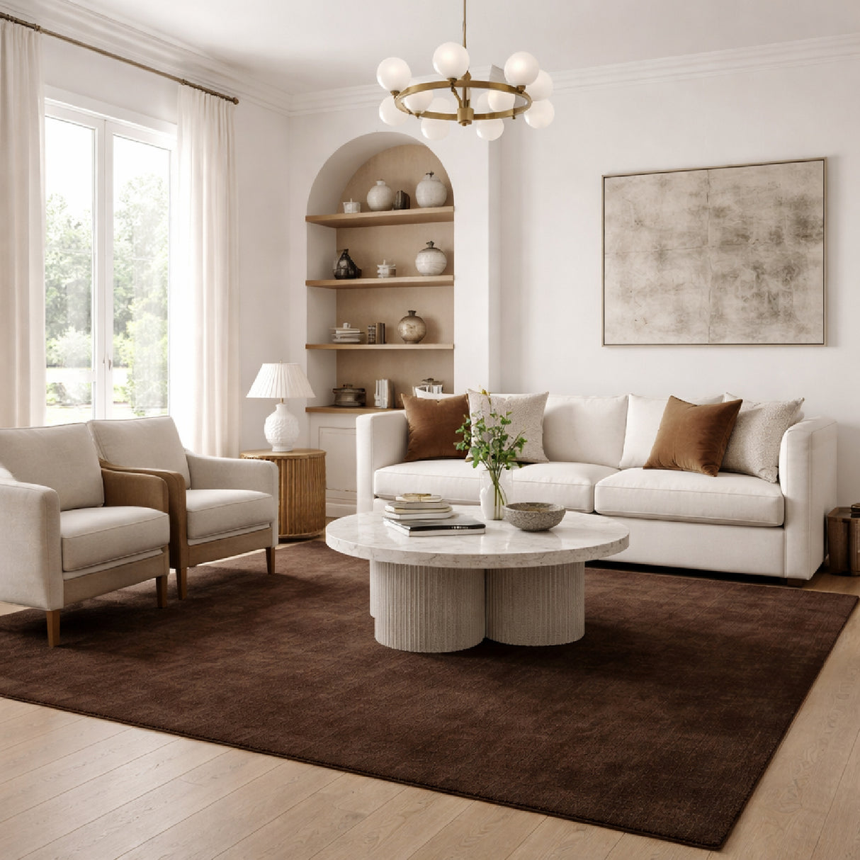   Minimalist Earthy-Toned Carpet 5' x 7' | Oroa.com