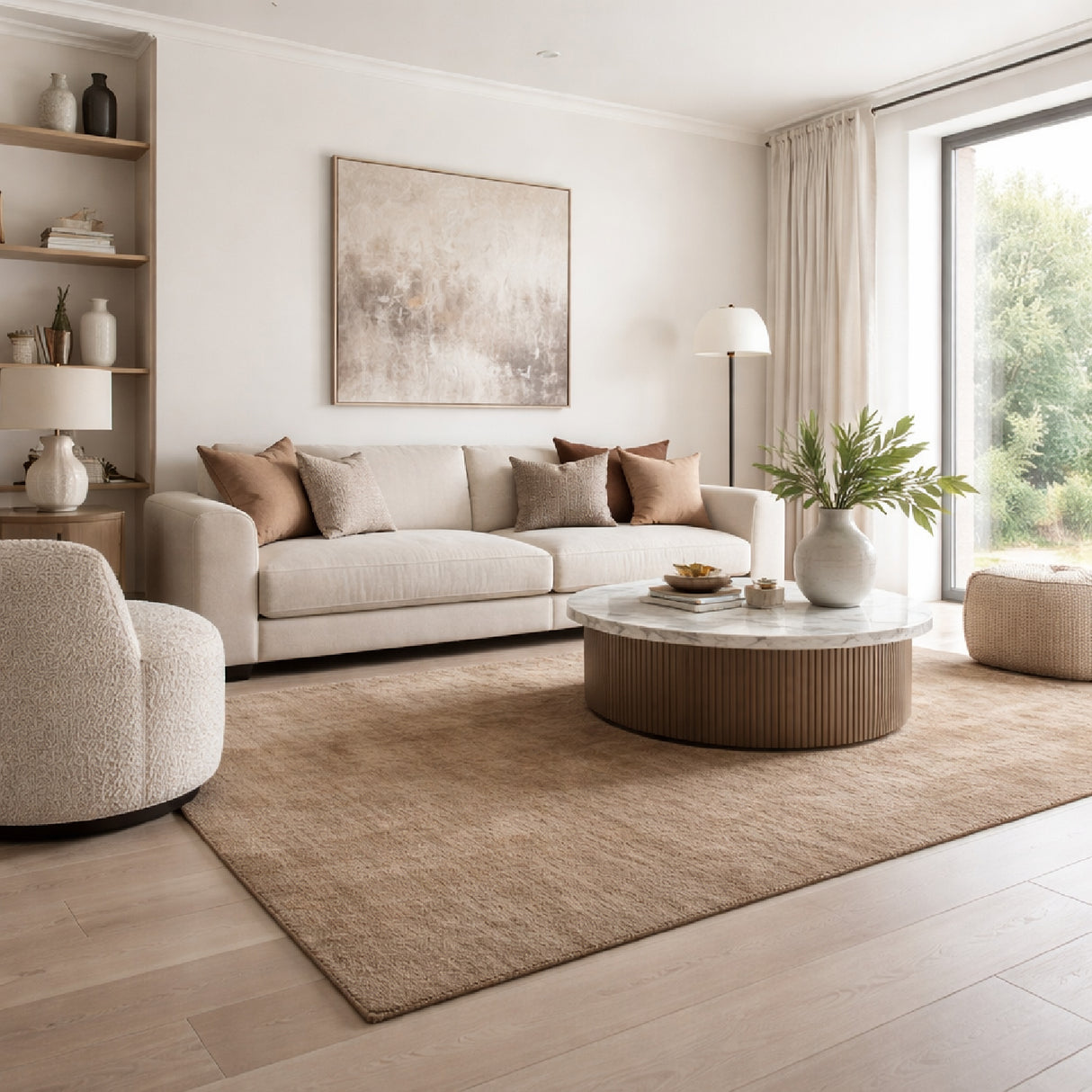   Minimalist Earthy-Toned Carpet 6' x 10' | Oroa.com