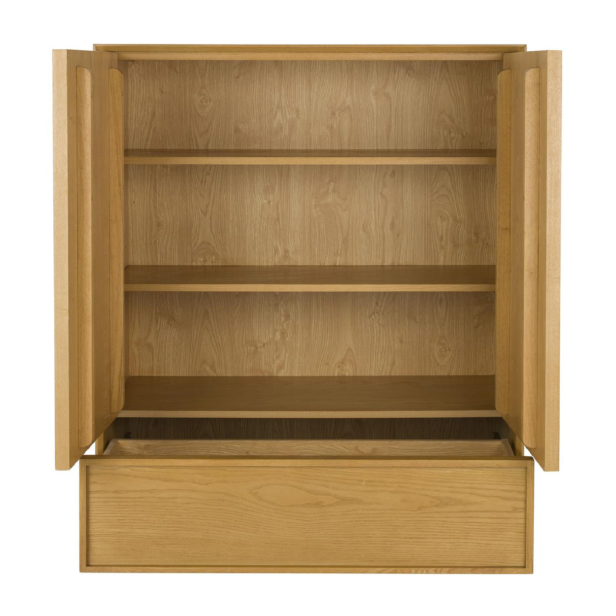   Natural Solid Ash 2-Door Cabinet | Oroa.com