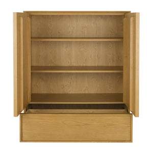   Natural Solid Ash 2-Door Cabinet | Oroa.com