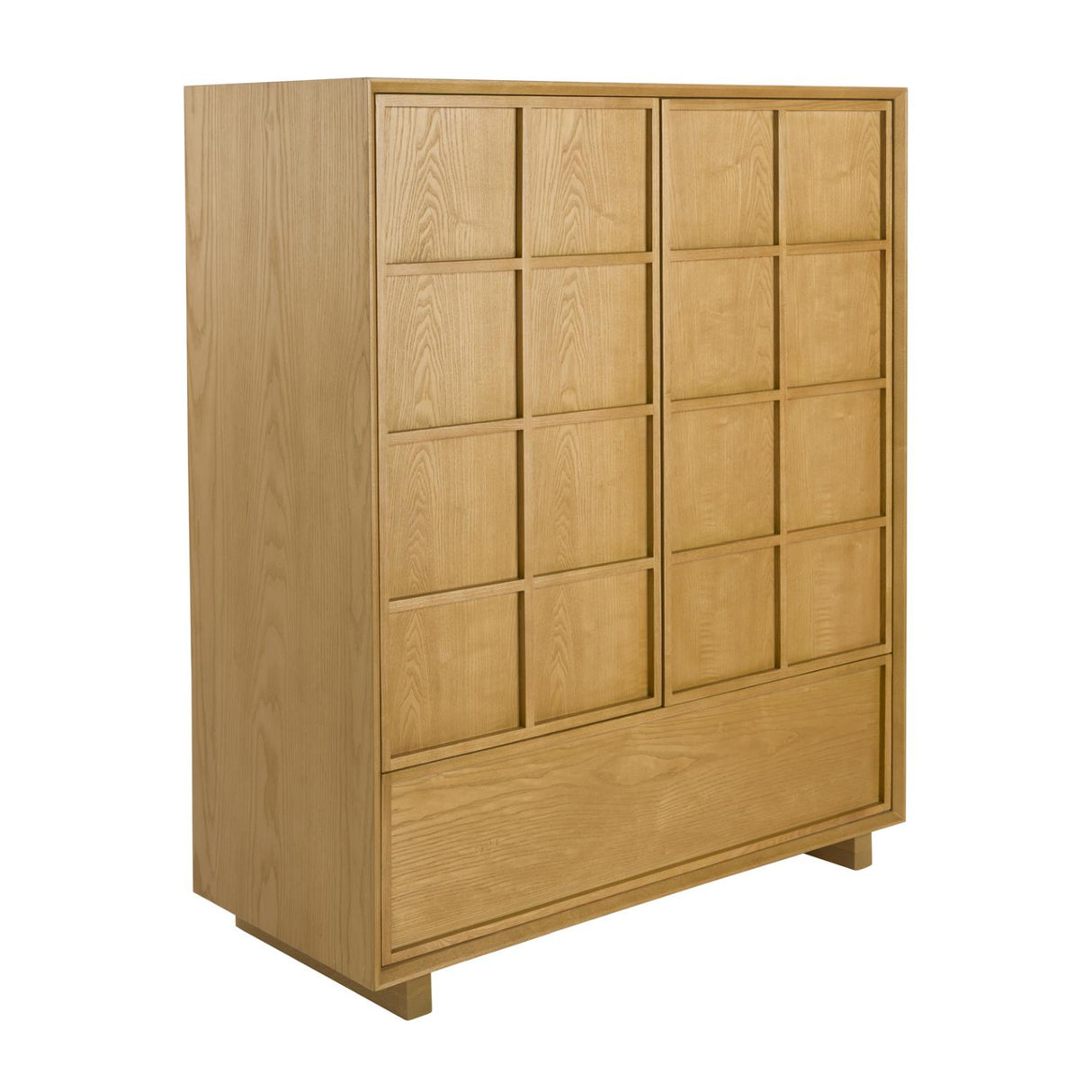   Natural Solid Ash 2-Door Cabinet | Oroa.com