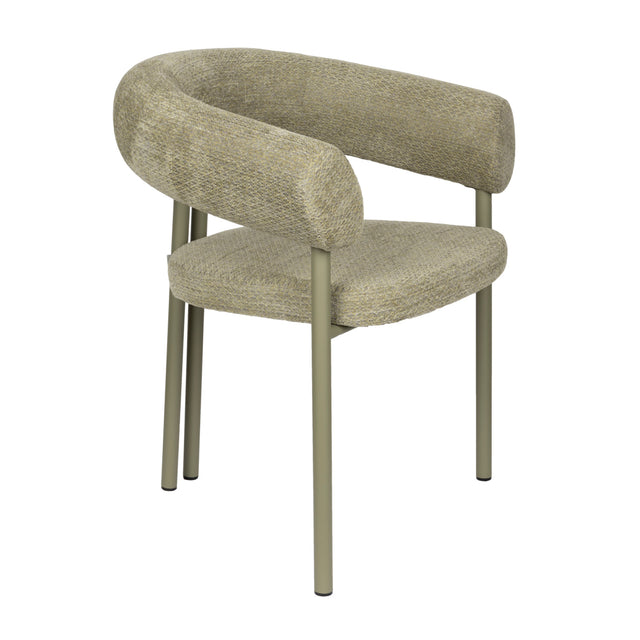 Green Curved Dining Chairs (2) | Zuiver Heels | Oroa.com