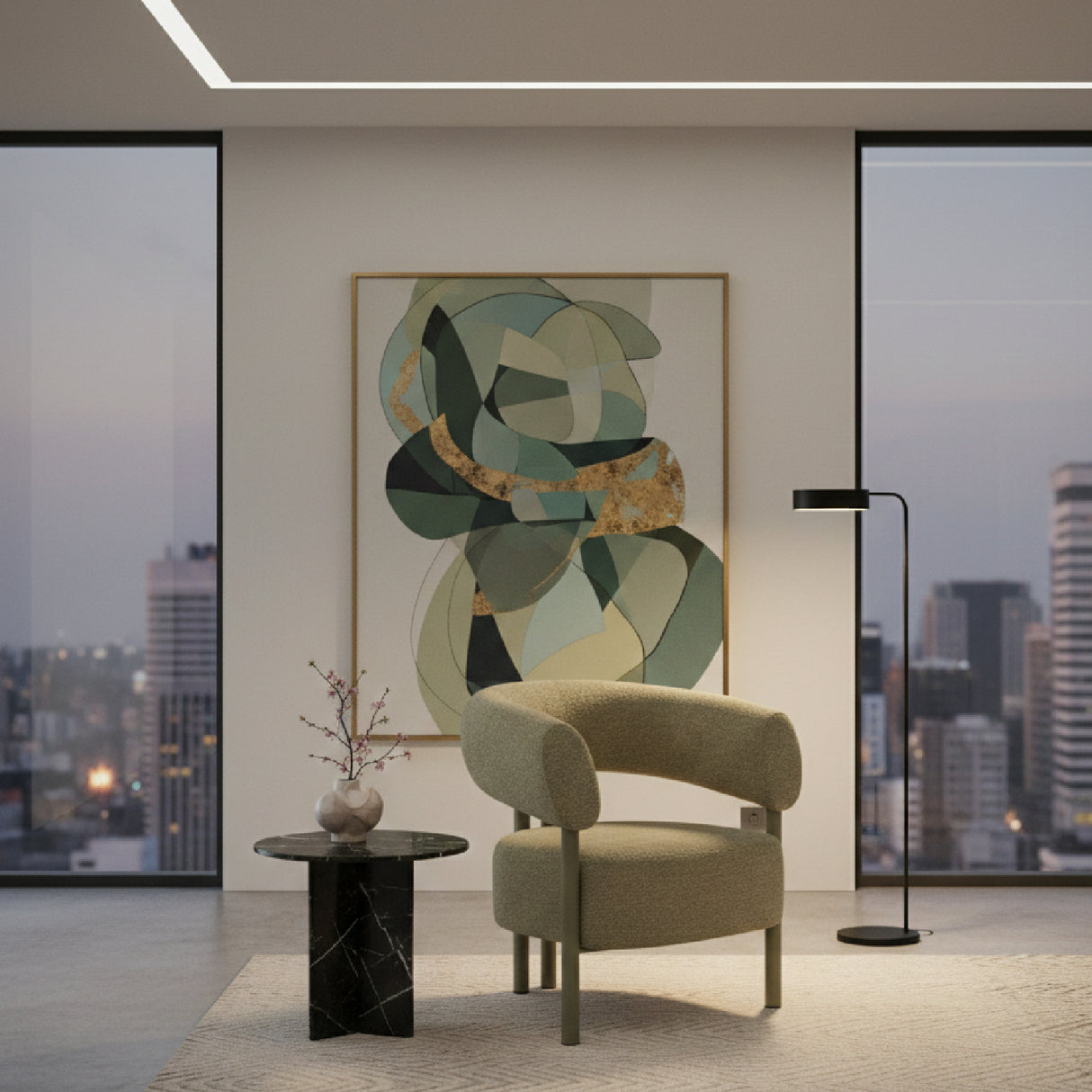 Curved Back Lounge Chair | Zuiver Heels | Oroa.com