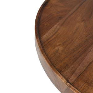   Acacia Wood Round Coffee Table | Oroa.com