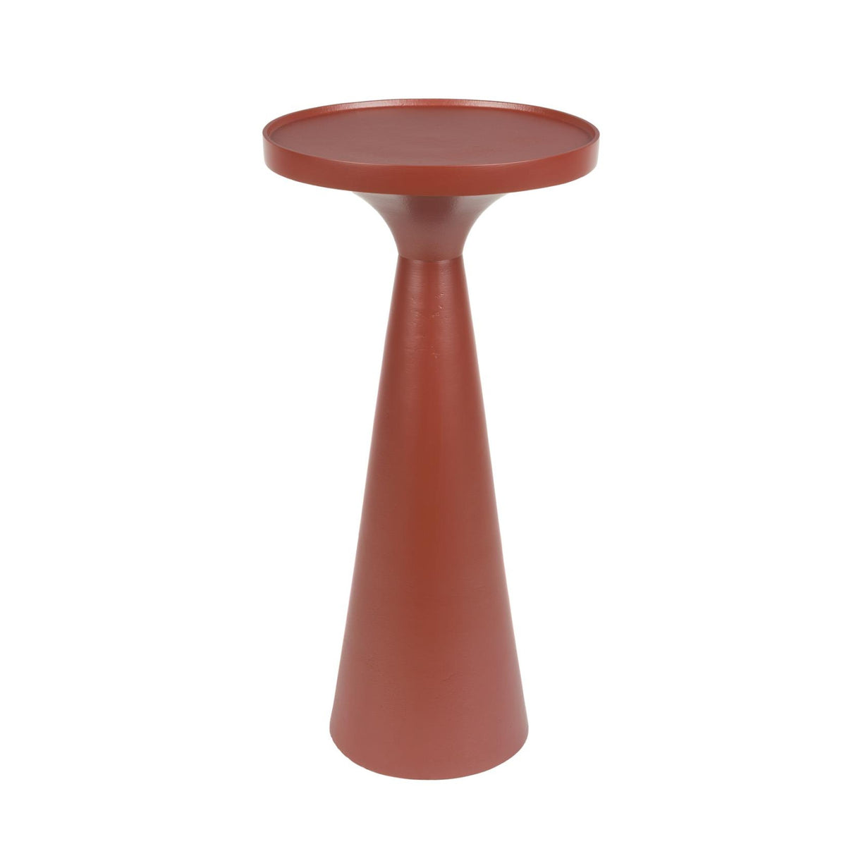   Red Aluminum Round Side Table | Oroa.com