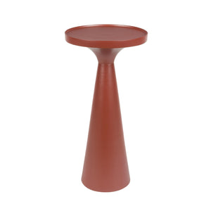   Red Aluminum Round Side Table | Oroa.com