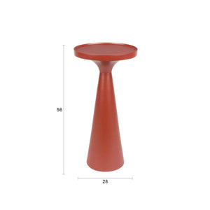   Red Aluminum Round Side Table | Oroa.com
