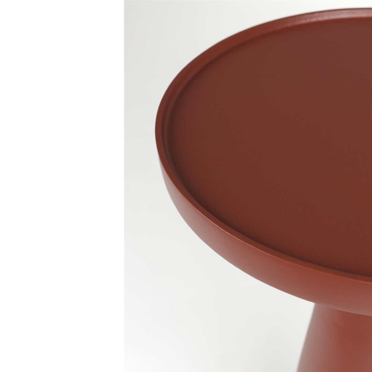   Red Aluminum Round Side Table | Oroa.com